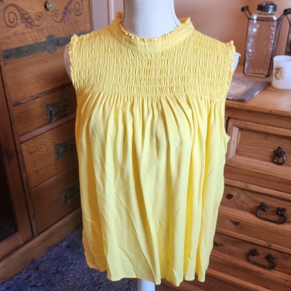 Yellow Sleeveless Women's Top